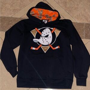 NHL Anaheim Ducks Men's Black Pullover Hoodie Sweatshirt Small
